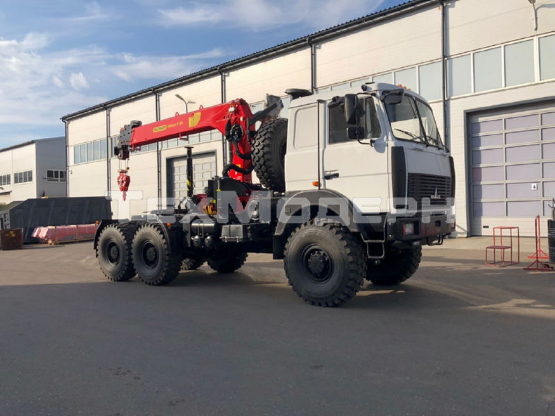 Седельный тягач МАЗ-6317F9 с КМУ ИНМАН ИТ-150